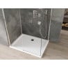 Мексен Омега разтегателна душ кабина 100 x 80 см, прозрачна, хром + подложка Flat - 825-100-080-01-00-4010