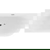 Mexen Gia свободностояща ъглова оребрена дясна вана 170 x 80 см, бял гланц, черен преливник - 52701708000P-70