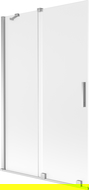 Mexen Velar двукрилен плъзгащ се параван за вана 110 x 150 см, матиран, хром - 896-110-000-31-01
