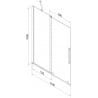 Mexen Velar параван за вана 2-крилов плъзгащ се 110 x 150 cm, матиран, хром - 896-110-000-31-01