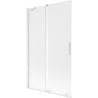 Mexen Velar вана душ параван с 2 сгъваеми разтегаеми крила 110 x 150 cm, матирано стъкло, бяло - 896-110-000-31-20