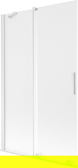 Mexen Velar вана душ параван с 2 сгъваеми разтегаеми крила 110 x 150 cm, матирано стъкло, бяло - 896-110-000-31-20