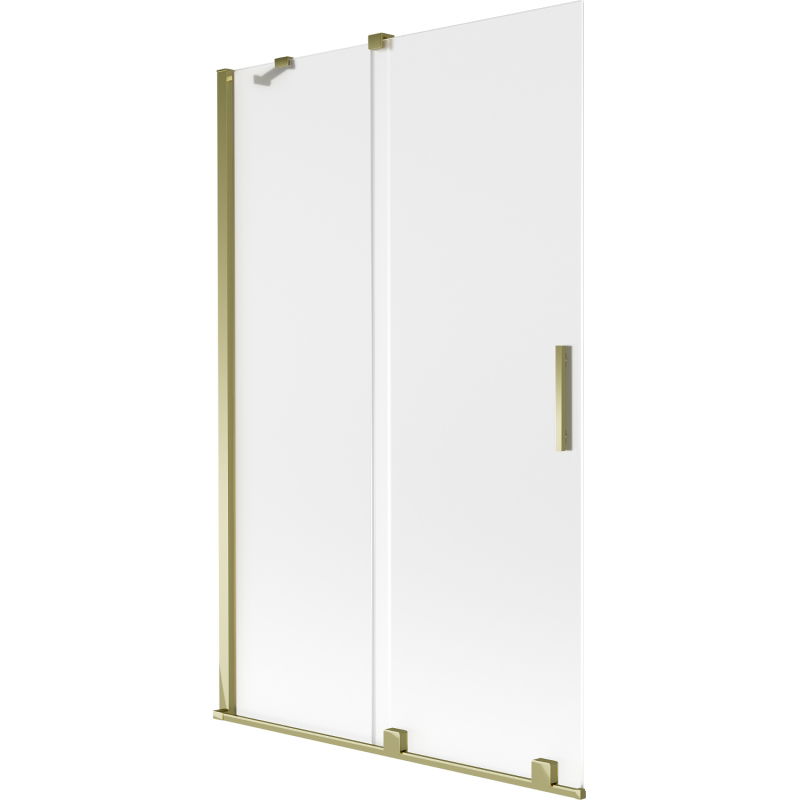 Mexen Velar двукрилен плъзгащ параван за вана 110 x 150 см, матирано, златно - 896-110-000-31-50