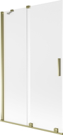 Mexen Velar двукрилен плъзгащ параван за вана 110 x 150 см, матирано, златно - 896-110-000-31-50