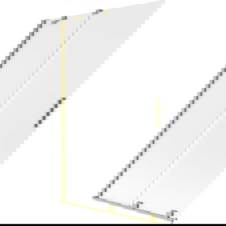 Mexen Velar сгъваем параван за вана 2 крила, плъзгащ се 110 x 150 см, матиран, златисто четкан - 896-110-000-31-55