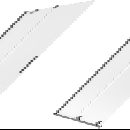 Mexen Velar параван за вана 2-крил сгъваем 110 x 150 см, скрежен, четкано пистолетно сиво - 896-110-000-31-66