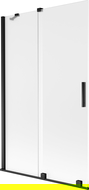 Mexen Velar параван за вана 2-крилен плъзгащ се 110 x 150 cm, матиран, черен - 896-110-000-31-70