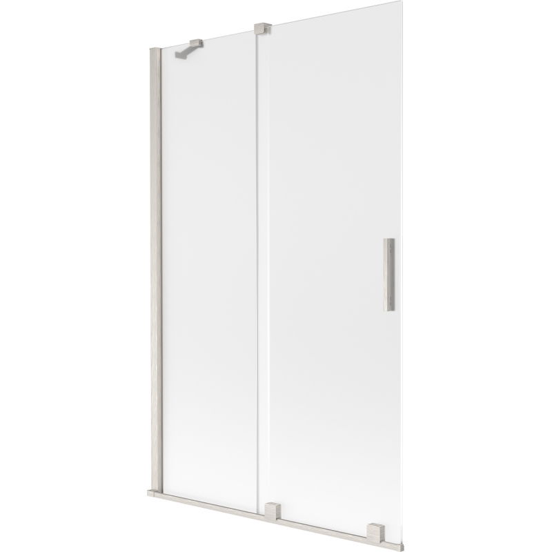Mexen Velar двукрилен плъзгащ се параван за вана 110 x 150 см, матиран, четкан никел - 896-110-000-31-97