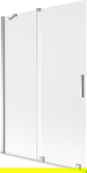Mexen Velar двукрилен плъзгащ се параван за вана 120 x 150 см, матов, хром - 896-120-000-31-01
