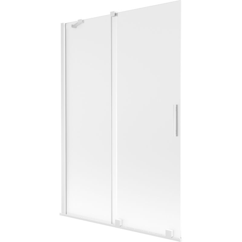Mexen Velar двукрилен плъзгащ се параван за вана 120 x 150 см, матиран, бял - 896-120-000-31-20