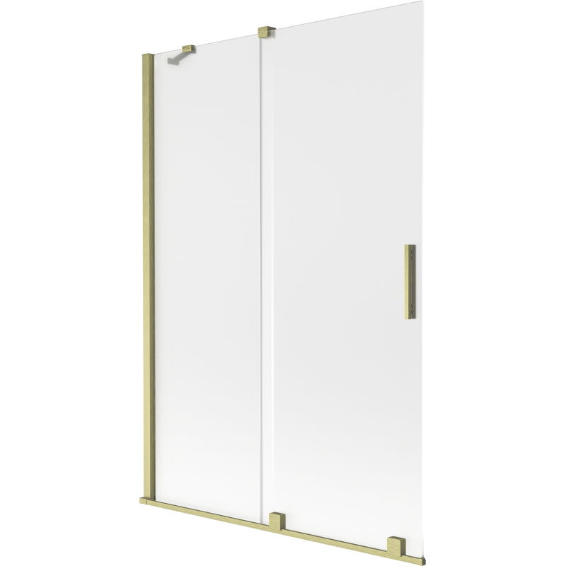 Mexen Velar двукрилен разплъзващ се душ параван 120 x 150 см, матиран, златен матиран - 896-120-000-31-55