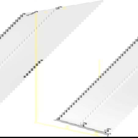 Mexen Velar двукрилен разплъзващ се душ параван 120 x 150 см, матиран, златен матиран - 896-120-000-31-55