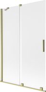 Mexen Velar двукрилен разплъзващ се душ параван 120 x 150 см, матиран, златен матиран - 896-120-000-31-55