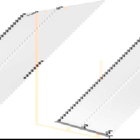 Mexen Velar параван за вана 2-крилен плъзгащ се 120 x 150 см, замъглен, четкан мед - 896-120-000-31-65