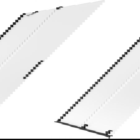 Mexen Velar ванилен параван, двукрилен плъзгащ се 120 x 150 см, матиран, черен - 896-120-000-31-70