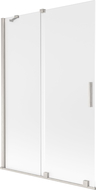 Mexen Velar душ параван с плъзгащ се механизъм, 2-крила, 120 x 150 см, матирано стъкло, четен никел - 896-120-000-31-97