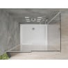 Mexen Omega плъзгаща се душ кабина 100 x 80 см, прозрачна, хром + корито Flat - 825-100-080-01-00-4010