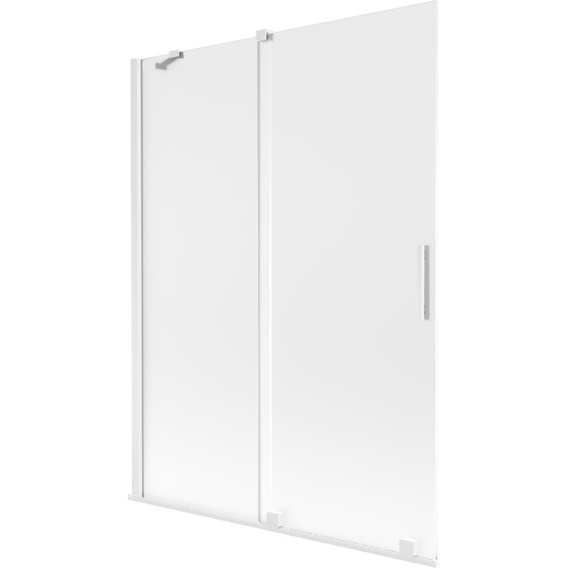 Mexen Velar параван за вана 2-крилен плъзгащ 130 x 150 cm, матиран, бял - 896-130-000-31-20