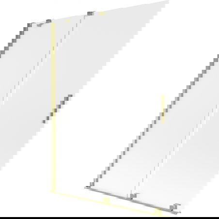 Mexen Velar двукрилен плъзгащ се параван за вана 130 x 150 см, матиран, златен - 896-130-000-31-50