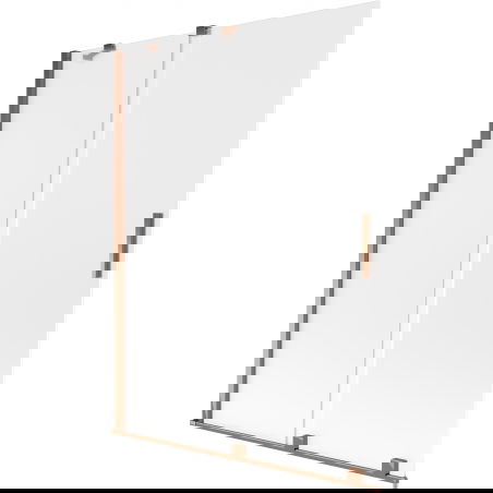 Mexen Velar двукрилен плъзгащ се параван за вана 130 x 150 см, матиран, розово злато - 896-130-000-31-60