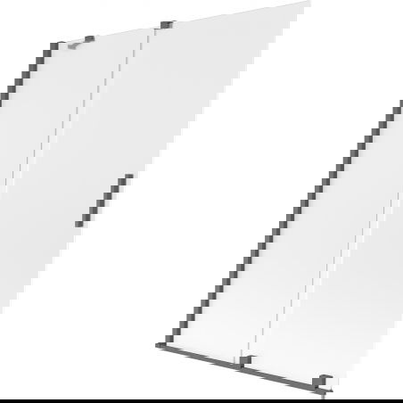 Mexen Velar параван за баня с 2 плъзгащи се крила 130 x 150 см, матиран, четкана сива цев - 896-130-000-31-66