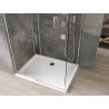 Mexen Omega плъзгаща се душ кабина 100 x 80 см, прозрачна, хром + корито Flat - 825-100-080-01-00-4010