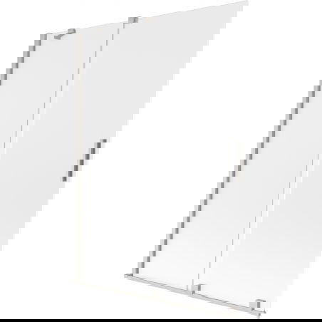 Mexen Velar плъзгащ се параван за вана 2-крилен 130 x 150 cm, матиран, полиран никел - 896-130-000-31-97