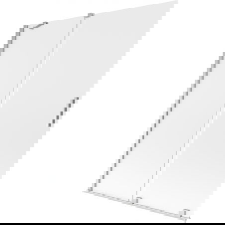 Mexen Velar плажен параван 2-крилен плъзгащ се 140 x 150 см, матиран, хром - 896-140-000-31-01