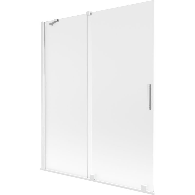 Mexen Velar двукрилен плъзгащ се параван за вана 140 x 150 см, матиран, бял - 896-140-000-31-20