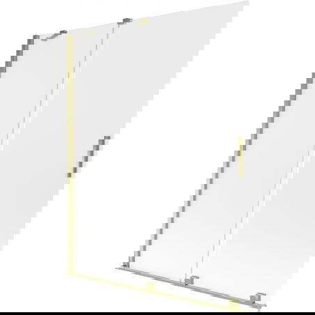 Mexen Velar параван за вана с две крила, плъзгащ се, 140 x 150 см, матирано стъкло, златист - 896-140-000-31-50
