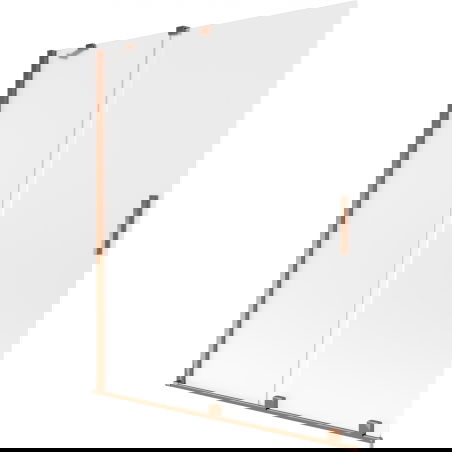 Mexen Velar параван за вана, плъзгащ се с 2 крила 140 x 150 см, матирано стъкло, розово злато - 896-140-000-31-60