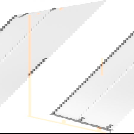 Mexen Velar вана преграда, 2-крилен плъзгащ се, 140 x 150 см, скреж, четкана мед - 896-140-000-31-65
