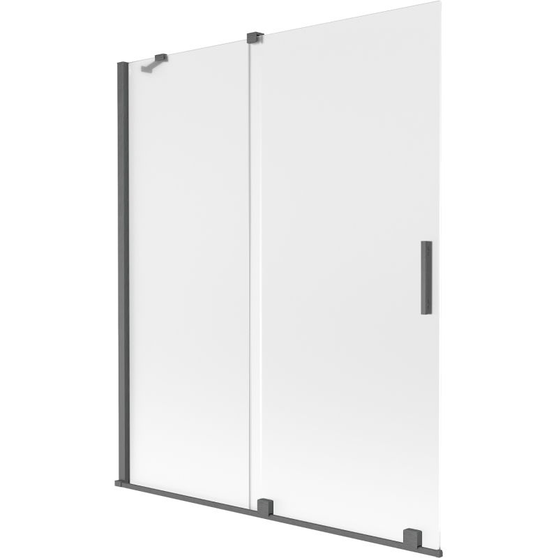 Mexen Velar параван за вана с 2 плъзгащи се крила 140 x 150 см, матиран, четкано gun gray - 896-140-000-31-66