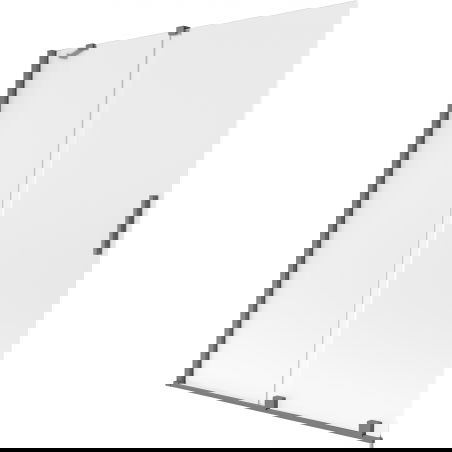 Mexen Velar двукрилен плъзгащ се параван за вана 140 x 150 см, матиран, gun metal - 896-140-000-31-95