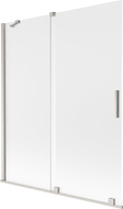 Mexen Velar двукрила плъзгаща се душ кабина 140 x 150 см, матирано, матиран никел - 896-140-000-31-97