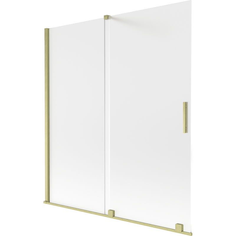 Mexen Velar 2-крилен плъзгащ се душ параван 150 x 150 см, матирано стъкло, златен матиран - 896-150-000-31-55