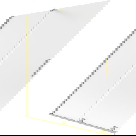 Mexen Velar 2-крилен плъзгащ се душ параван 150 x 150 см, матирано стъкло, златен матиран - 896-150-000-31-55