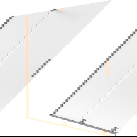 Mexen Velar двукрилен плъзгащ се параван за вана 150 x 150 см, матирано стъкло, матирана мед - 896-150-000-31-65