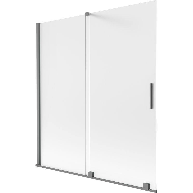 Mexen Velar душ параван 2-крилен плъзгащ се 150 x 150 cm, матирано стъкло, оръжеен метал - 896-150-000-31-95