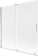 Mexen Velar двукрилен подвижен параван за вана 160 x 150 cm, матиран, хром - 896-160-000-31-01