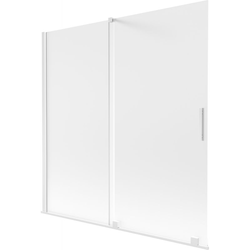 Mexen Velar складен параван за вана 2-крилен плъзгащ се 160 x 150 см, матиран, бял - 896-160-000-31-20