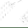 Mexen Velar двойно плъзгащ се параван за вана 160 x 150 cm, скреж, бял - 896-160-000-31-20
