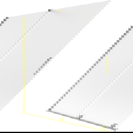 Mexen Velar 2-крилен плъзгащ се вана параван 160 x 150 см, матиран, златен - 896-160-000-31-50