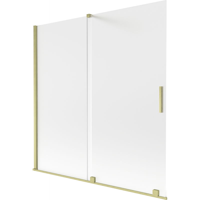 Mexen Velar душ параван, 2-крилен плъзгащ, 160 x 150 см, матиран, златисто четкан - 896-160-000-31-55