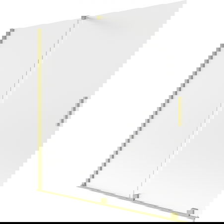 Mexen Velar душ параван, 2-крилен плъзгащ, 160 x 150 см, матиран, златисто четкан - 896-160-000-31-55