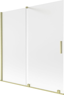 Mexen Velar душ параван, 2-крилен плъзгащ, 160 x 150 см, матиран, златисто четкан - 896-160-000-31-55