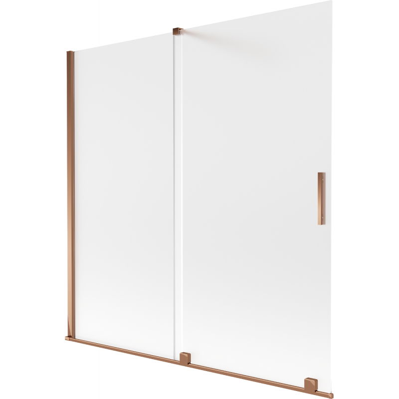 Mexen Velar двукрилна плъзгаща се вана 160 x 150 см, матова, розово злато - 896-160-000-31-60