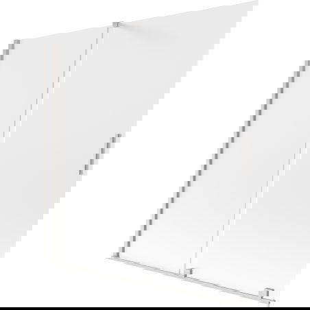 Mexen Velar двукрилен плъзгащ се параван за вана 160 x 150 см, матирано стъкло, четкан никел - 896-160-000-31-97