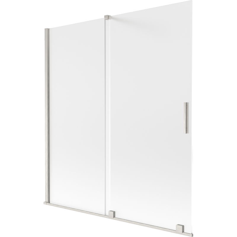 Mexen Velar двукрилен плъзгащ се параван за вана 150 x 150 см, матиран, четкаван никел - 896-150-000-31-97