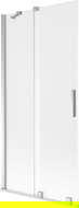 Mexen Velar параван за вана плъзгащ се 2-крилен 95 x 150 см, матов, хром